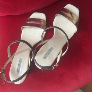 Giorgio Armani rose gold sandals